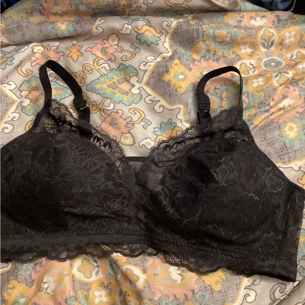 Bali Black Lace Bralette with Adjustable Straps